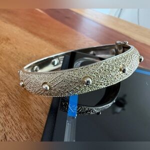 Antique Art Deco ‘20-‘30 Theodor Fahrner Sterling Silver Cuff Bangle Bracelet